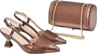 Generic Arrival Women Italian Shoes And Matching Bags Sets Decorated With Rhinestoness Party Shoes And Bag