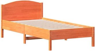 vidaXL Estructura De Cama Sin Colch&oacute;n Madera Maciza Marr&oacute;n 75x190 Cm Vidaxl