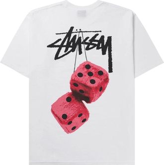 St&uuml;ssy Fuzzy Dice T-Shirt White 1904765-WHT