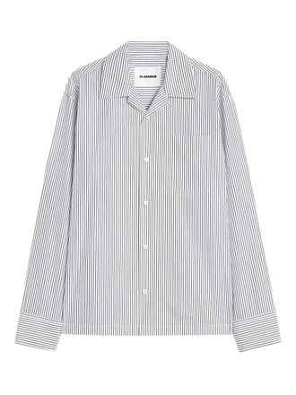 Jil Sander striped lightweight cotton shirt - White