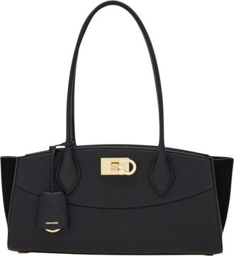 Ferragamo Black Studio Medium Shoulder Bag