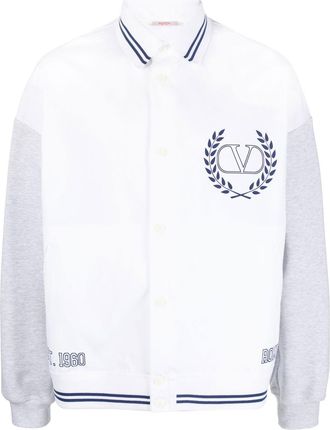 Valentino Garavani VLogo bomber jacket - men - Cotton - 50 - White