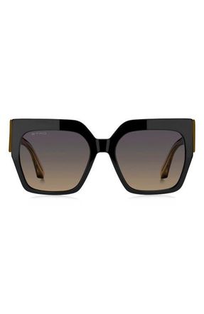 Etro 57mm Square Sunglasses in Black Yellow/Violyellow Ds at Nordstrom