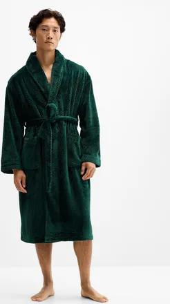 Le 31 Mens Ultra-soft herringbone bathrobe