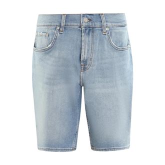 7 For All Mankind Denim Shorts, male, Blue, Size: W32 Regular Timber Shorts for Men