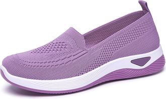 Generic Clearance UK Women Slip On Walking Shoes Mesh Breathable Lightweight Casual Orthopedic Sneakers for Women UK Spring Summer Sport Shoe Ladies Wide Fit 