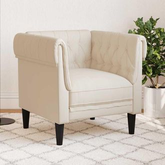 vidaXL Vidaxl - Sill&oacute;n Chesterfield De Lino
