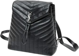 Saint Laurent Pre-owned Vintage Rugzak - Dames - Vintage Rugzakken - Zwart - ONE Size - Leer - Vintage