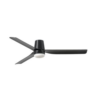 Netlighting Punt Tub 132cm LED Ceiling Fan Matt Black CCT