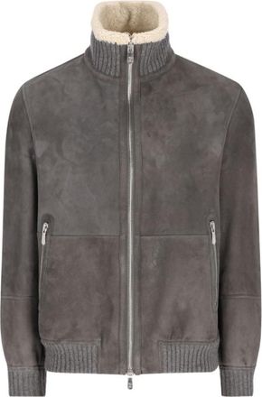 Brunello Cucinelli Grey Solid Regular Jacket