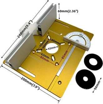 OEM Placa De Inserci&oacute;n Para Fresadora: Aleaci&oacute;n De Aluminio Antideslizante, Alta Precisi&oacute;n, Compatible Con Todas Las Mesas De Fresado Para Madera