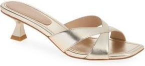 Stuart Weitzman Miami 50 Slide Sandal in Platino at Nordstrom Rack, Size 7.5