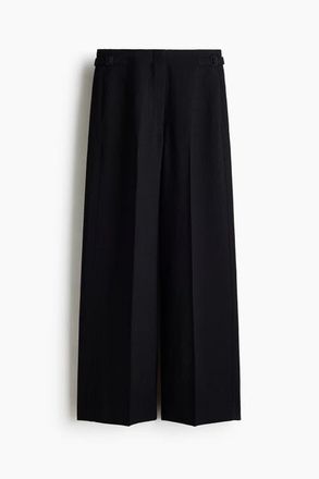 H&M Wide Tailored Trousers in Black at Nordstrom, Size 10