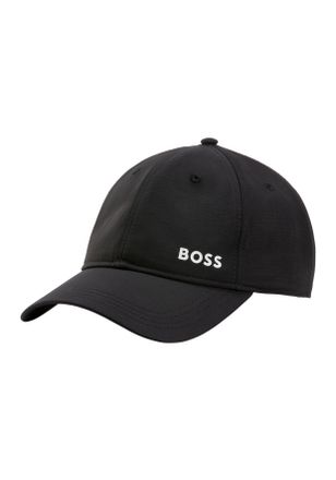 Boss Green by Hugo Boss Fitted Cap BOSS GREEN Lach-RS, Herren, schwarz (schwarz 001), Web, Kunstfaser, unifarben, Caps Fitted Cap, Technical Sport Ripstop, UV-Protection, Wei