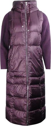 Parajumpers Halisa Fig Paars lang donsjack met capuchon