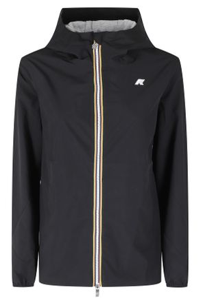 K-Way Black Marguerite Stretch Poly Jersey Waterproof Polyester Jacket