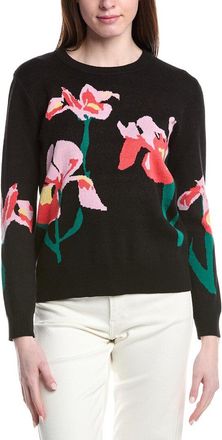 T Tahari Flower Jacquard Top