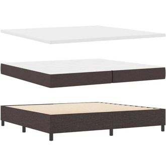 vidaXL Vidaxl - Cama Tipo Box Spring Marr&oacute;n Oscuro 200 X 200 Cm Tela