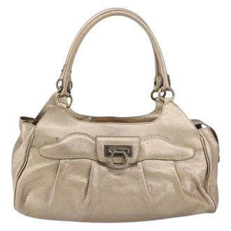 Ferragamo Pre-owned Handbags, female, Beige, Size: ONE SIZE Pre-owned Handbag
