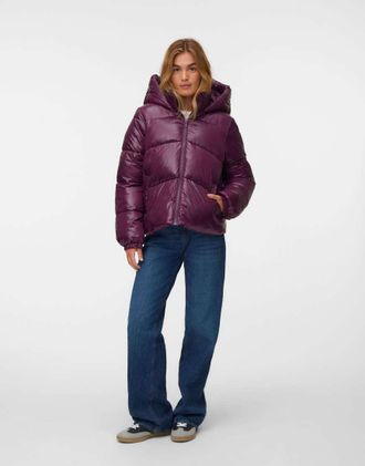 Vero Moda giacca trapuntata vinaccia-Rosso