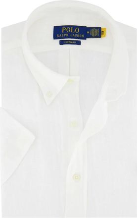 Polo Ralph Lauren Overhemden, Heren, Wit, L, Casual wit overhemd korte mouw