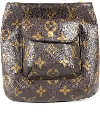 Louis Vuitton Brown Monogram Canvas Clutch Bag Pouch (Pre-Owned)