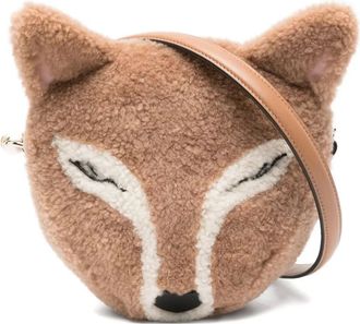 Jimmy Choo London Borsa in shearling - Marrone