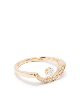Loyal.e Paris Anello Intr&eacute;pide in oro giallo 18 carati con diamanti