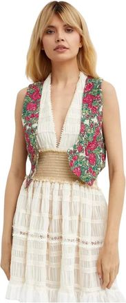 Hemant & Nandita Nova Cambric Vest - Dames - Bodywarmers - Veelkleurig - M - Katoen - Jassen