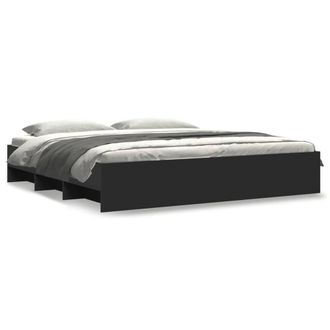 Berkfield Home Bed Frame without Mattress Black 180x200 cm Super King Engineered Wood