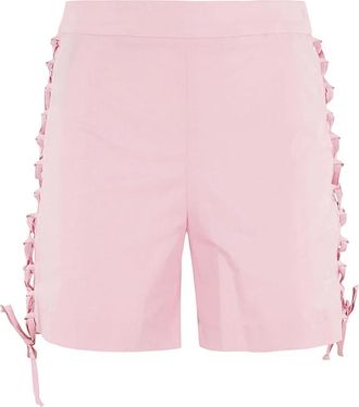 Federica Tosi Elegante Zwarte Jurk voor Vrouwen - Dames - Bermuda - Roze - M - Katoen - Korte Broeken