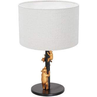 Steinhauer Anne Lighting - L&aacute;mpara De Mesa - Animaux - Negro - Lino Metal