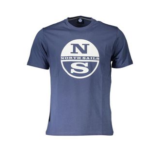 North Sails Mens Ns Logo Short Sleeve Tee - Medium Blue Cotton - Size X-Large