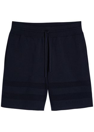Givenchy Textured Knit Cotton-blend Shorts - Navy - XL