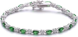 Genevive 14K Plated Cz Bracelet