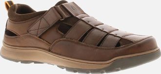 Hush Puppies Mens Hush Puppies Mens Sandals Comfortable Rucker Leather brown UK Size - Size: 10
