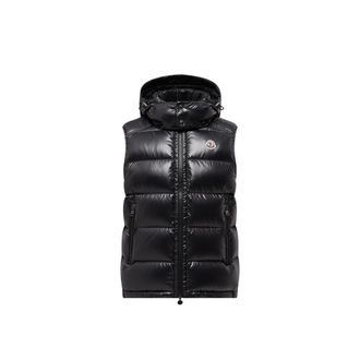 Moncler Moncler Bormes Hooded Down Vest, Men, Black, Size: 0