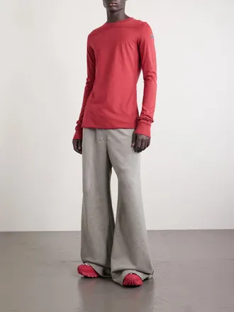 Rick Owens + Moncler Slim-Fit Logo-Appliqu&eacute;d Cotton-Jersey T-Shirt