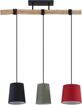 Lindby Lámpara colgante Amilia en Marrón de Madera - Lindby