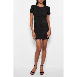 AS by DF Fortuna Stretch Suede Dress in Black at Nordstrom, Size 3X-Large