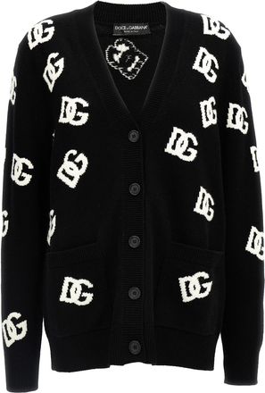 Dolce & Gabbana Jacquard Logo Cardigan