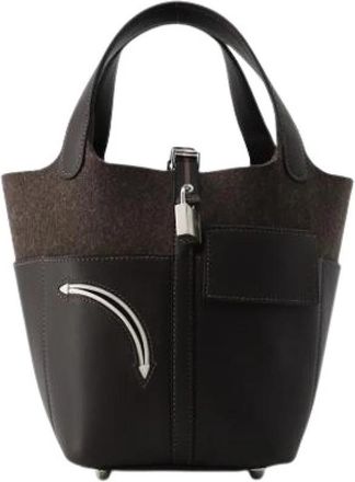 Herm&egrave;s Pre-owned Vintage Felt Bucket Bag - Dames - Vintage Tas - Bruin - ONE Size - Vintage