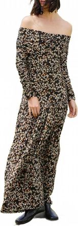 Farm Rio Tiny Flowers Maxi Dress In Black