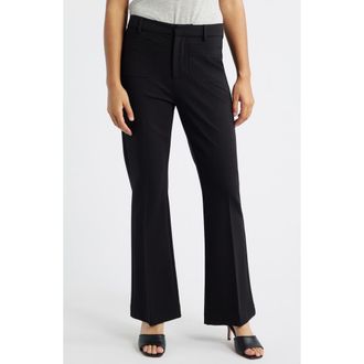 Liverpool L.A. Patch Pocket Flare Leg Pants in Black at Nordstrom, Size 14