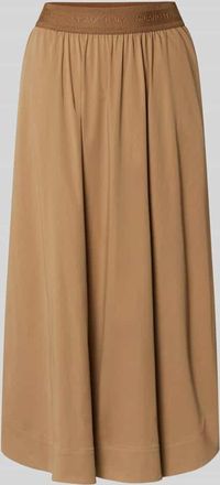 Milano Milano Italy Midirock mit elastischem Bund Modell SNOS in Cognac, Gr&ouml;&szlig;e 34