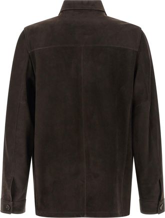Moorer Mens Brown Lamb Leather Jacket Clothing