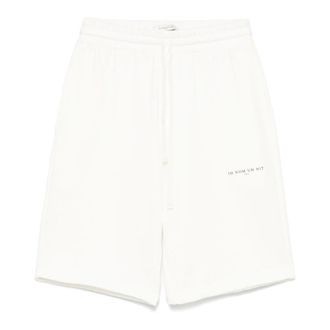 Ih Nom Uh Nit Sporty White Shorts with Elastic Waist - male - IH NOM UH NIT - Casual Shorts - White - 2XL - Shorts