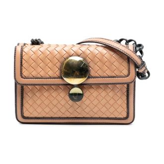 Bottega Veneta Pre-owned Shoulder Bags, female, Brown, Size: ONE SIZE Pre-owned Woven Leather Shoulder Bag