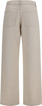 Fendi Womens Selleria Jeans Avorio Cotton; Linen