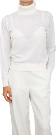 A|X Armani Exchange Pullover Avorio - Dames - Coltruien - Wit - M - Wol - Truien & Vesten